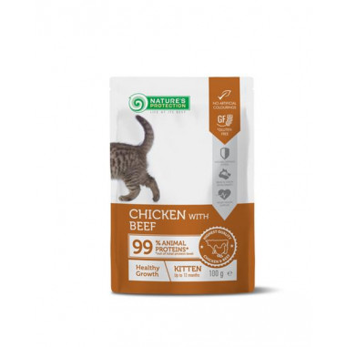 Natures P KAPSIČKY cat kitten chicken & beef 22...