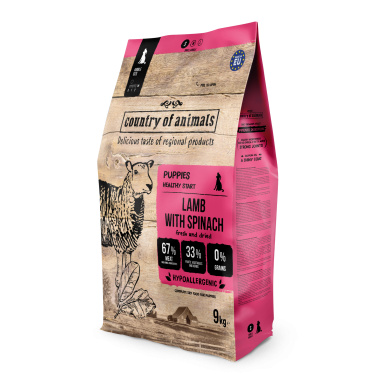 Country of Animals Lamb and Spinach 9 kg
