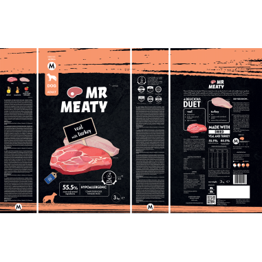 Mr. Meaty Veal With Turkey 3 kg