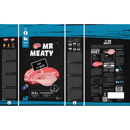 Mr. Meaty Veal With Quail 9 kg