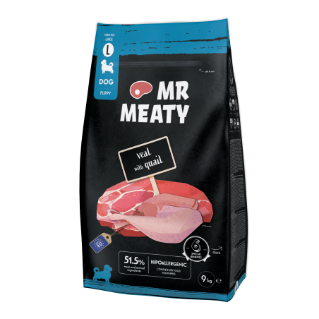 Mr. Meaty Veal With Quail 9 kg