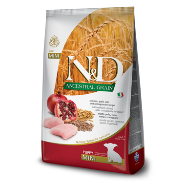 Farmina N&D dog AG puppy mini, chicken, spelt, oats & pomegranate 2,5 kg