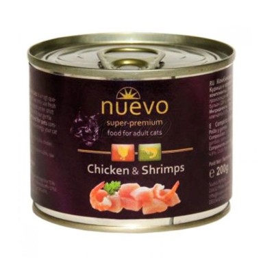 NUEVO cat Adult Chicken & Shrimps bal. 6 x 200 g konzerva