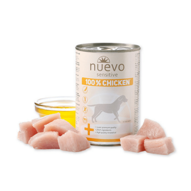 NUEVO dog Sensitive 100% Chicken bal. 6 x 400 g konzerva