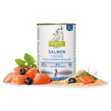 ISEGRIM dog Adult Salmon with Millet, Blueberries & Wild Herbs bal. 6 x 400 g konzerva