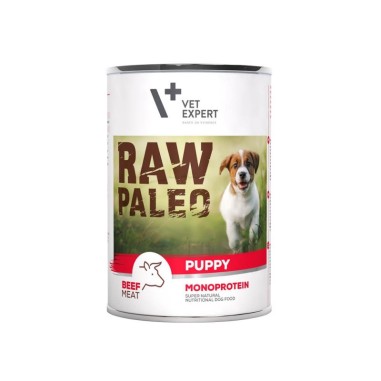 VetExpert Raw Paleo puppy beef konzerva 6x400 g