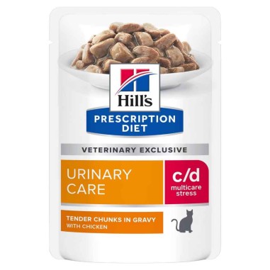 HILLS Prescription Diet Feline c/d Urinary Stress Chicken KAPSIČKA 12x85 g