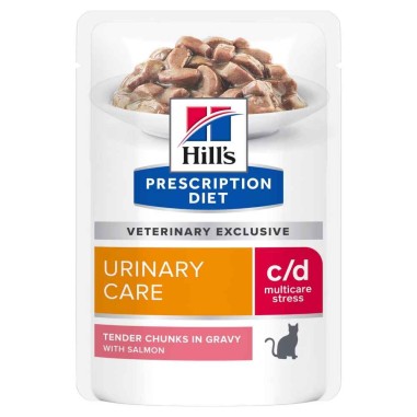 HILLS Prescription Diet Feline c/d Urinary Stress Salmon KAPSIČKA 12x85 g