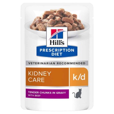 HILLS Prescription Diet Feline k/d KAPSIČKA Beef 12x85 g