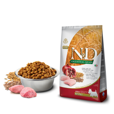 Farmina N&D dog AG adult mini, chicken, spelt, oats & pomegranate 0,8 kg